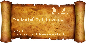 Mesterházi Levente névjegykártya
