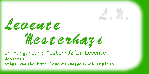 levente mesterhazi business card